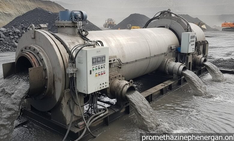 Hydraulic decanter centrifuge used in mining operations for efficient solid-liquid separation
